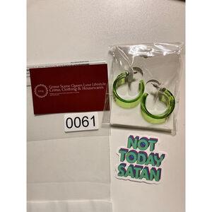 Women's Unbranded Green Hoop Earrings from vendor for Free People and Anthropo